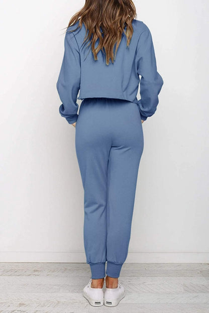 Women'S Casual 2 Piece Outfits Long Sleeve Tops & Sweat Pants Pajamas Loungewear Set